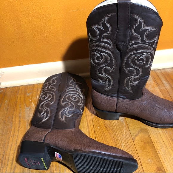 Los Altos Boots Men’s Round Toe Grisly - Brown - Picture 3 of 11